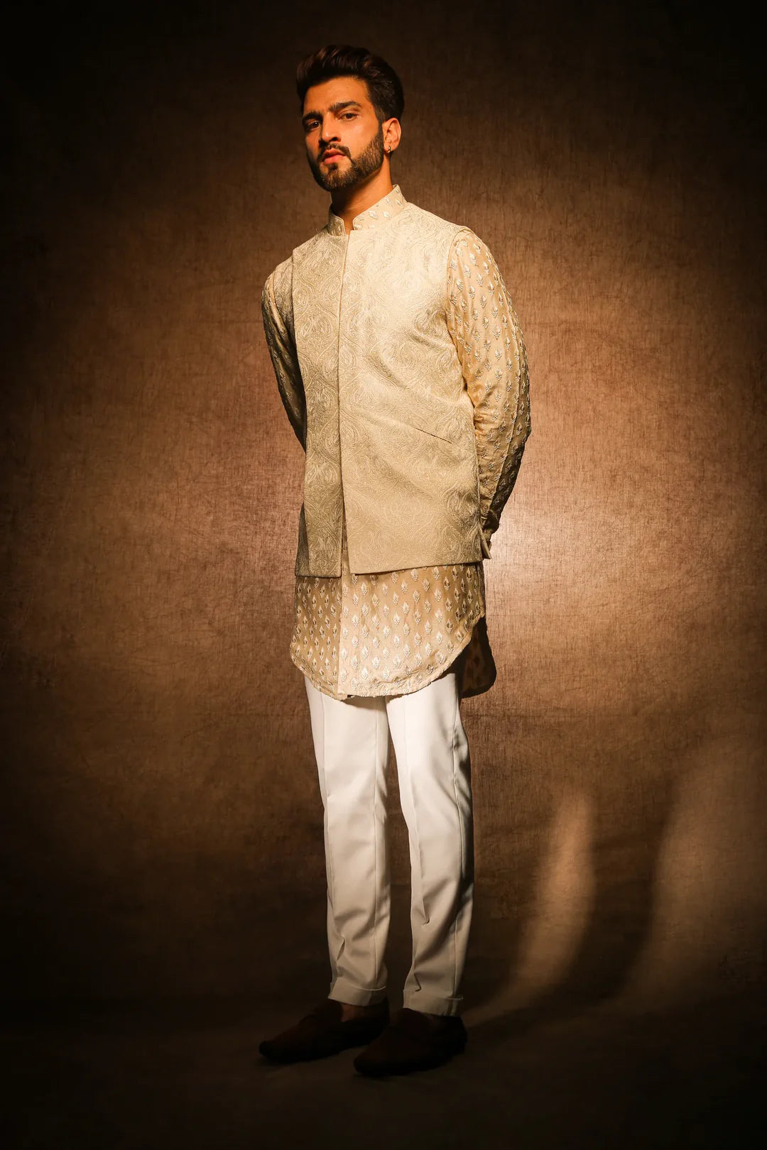 The Timeless Elegance: Nehru Jacket with Yellow Kurta in Noida